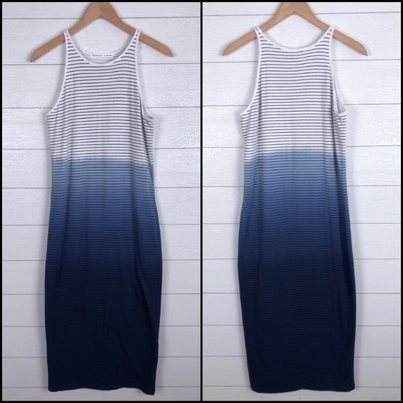 Athleta Ombré Striped Midi Tank Dress - Picture 2 of 5